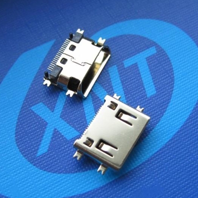 上海HDMI C TYPE 母座 Sinking1.5mm (短體)斜口