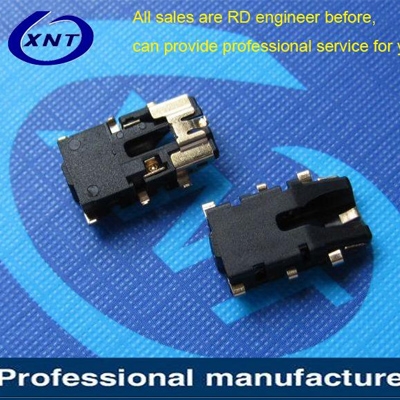上海耳機(jī)座3.5mm phone jack 6PIN 沉板2.20mm DIP type 上斜口