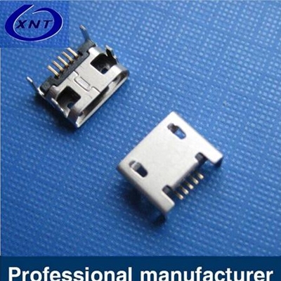 上海microUSB B type 5pin (焊腳:SMT, 外殼:DIP) 無翻邊