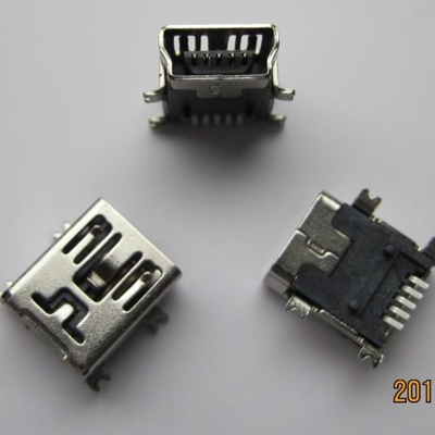 上海miniUSB B type 5pin (焊腳:SMT, 外殼:SMT)