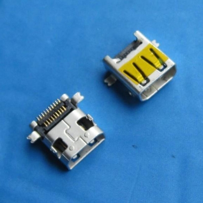 上海HDMI D TYPE 母座 SMT型 外殼前貼后插