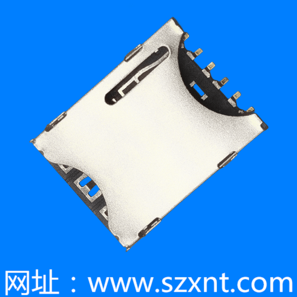 上海SIM卡座NanoSim6Pin推拉式 (H=1.20）